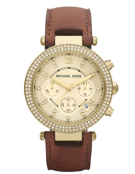 michael kors watches leather strap